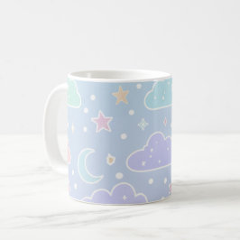 Kawaii Mond & Sterne Ästhetik Tasse