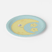 Kawaii Mond und Stern-PapierTeller Pappteller (Schrägansicht)