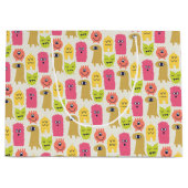 Kawaii Monster Geburtstagsgeschenktasche Große Geschenktüte (Vorderseite)