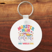 Kawaii Monster Mom Like Regular Mommy But Wheelie  Schlüsselanhänger (Vorderseite)