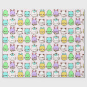 Kawaii Monsters Geschenkpapier (Flach)