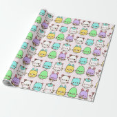 Kawaii Monsters Geschenkpapier (Ungerollt)