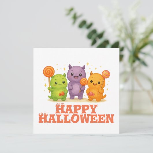 Kawaii Monsters & Lollipops Halloween (Stehend Vorderseite)