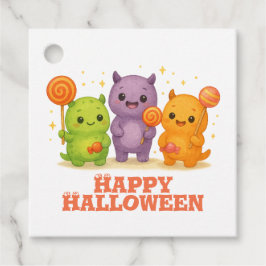 Kawaii Monsters & Lollipops Halloween-Fahnen Geschenkanhänger