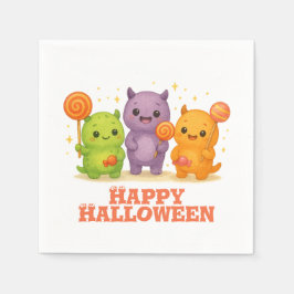 Kawaii Monsters & Lollipops Halloween-Fahnen Serviette
