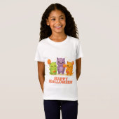 Kawaii Monsters & Lollipops Halloween-Fahnen T-Shirt (Vorne ganz)