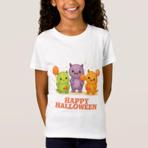 Kawaii Monsters & Lollipops Halloween-Fahnen T-Shirt