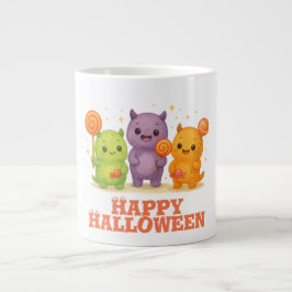 Kawaii Monsters & Lollipops Halloween Jumbo-Tasse