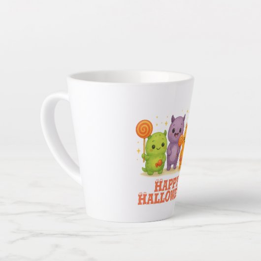 Kawaii Monsters & Lollipops Halloween Milchtasse (Linke Ecke)