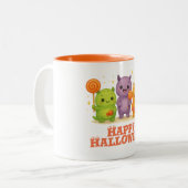 Kawaii Monsters & Lollipops Halloween Zweifarbige Tasse (Vorderseite Links)