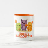 Kawaii Monsters & Lollipops Halloween Zweifarbige Tasse (Mittel)