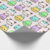 Kawaii Monsters Wrapping Paper Geschenkpapier (Ecke)