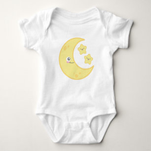 Kawaii Moon and Stars Bekleidung Baby Strampler
