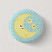 Kawaii Moon and Stars Button (Vorderseite)