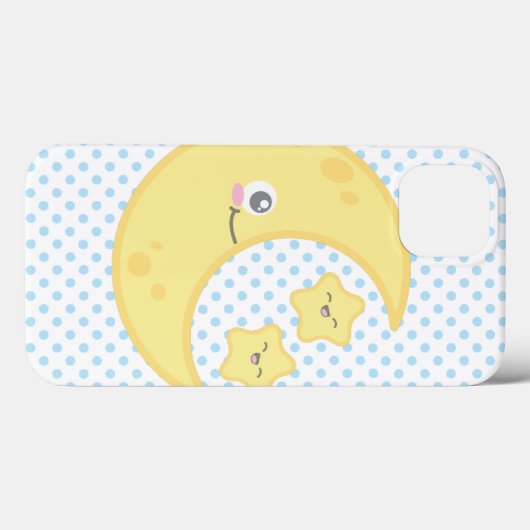 Kawaii Moon and Stars iPad Case (Rückseite (Horizontal))