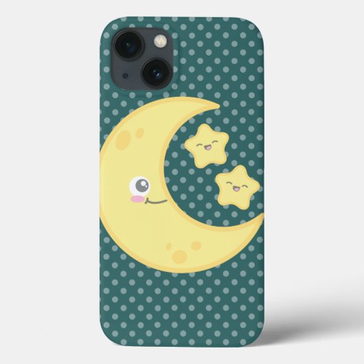 Kawaii Moon and Stars iPad Mini Case (Rückseite)