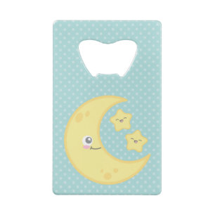 Kawaii Moon and Stars Kreditkarte Flaschenöffner