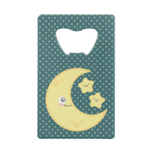 Kawaii Moon and Stars Kreditkarte Flaschenöffner