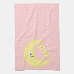 Kawaii Moon and Stars Küchentücher