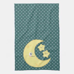 Kawaii Moon and Stars Küchentücher