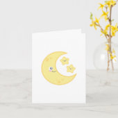 Kawaii Moon and Stars Note Card Karte (Gelbe Blume)