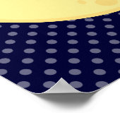 Kawaii Moon and Stars Poster Print (Ecke)