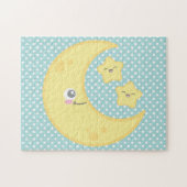 Kawaii Moon and Stars Puzzle (Horizontal)