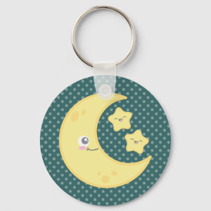 Kawaii Moon and Stars Schlüsselanhänger