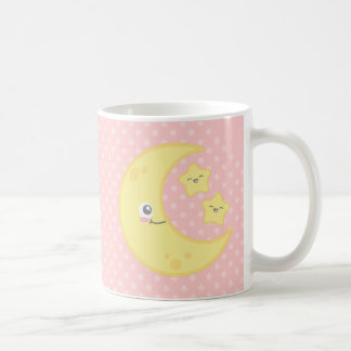 Kawaii Moon and Stars Tasse