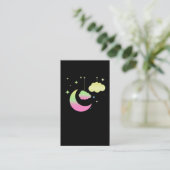 Kawaii Moon und Clouds Pastel Goth Art Visitenkarte (Stehend Vorderseite)
