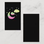Kawaii Moon und Clouds Pastel Goth Art Visitenkarte (Vorne/Hinten)