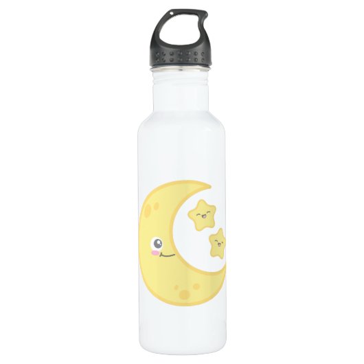 Kawaii Moon und Star Trinkflasche (Vorderseite)