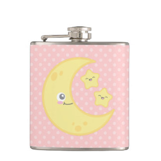 Kawaii Moon und Stars Flask Flachmann