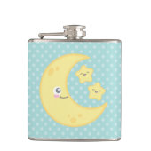 Kawaii Moon und Stars Flask Flachmann (Vorderseite)