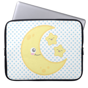 Kawaii Moon und Stars Laptop Sleeve