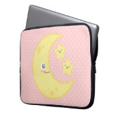Kawaii Moon und Stars Laptop Sleeve (Vorderseite Links)