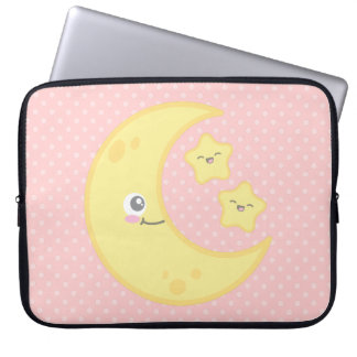 Kawaii Moon und Stars Laptop Sleeve