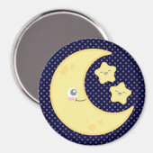 Kawaii Moon und Stars Magnet (Vorderseite/Rückseite)
