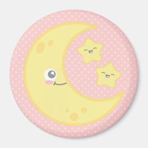 Kawaii Moon und Stars Magnet