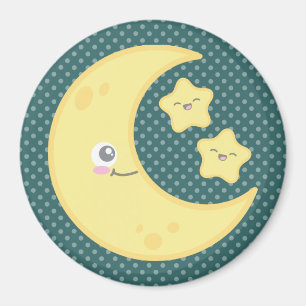 Kawaii Moon und Stars Magnet