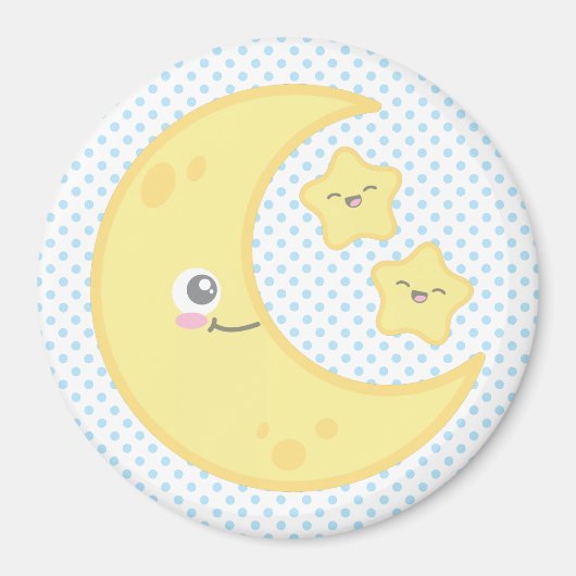 Kawaii Moon und Stars Magnet (Vorne)