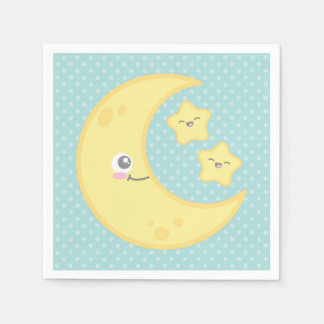 Kawaii Moon und Stars Napkins Serviette