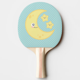 Kawaii Moon und Stars Ping Pong Paddle Tischtennis Schläger