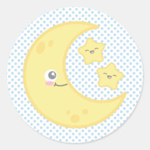 Kawaii Moon und Stars Stickers