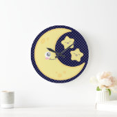 Kawaii Moon und Stars Wall Clock Große Wanduhr (Zuhause)