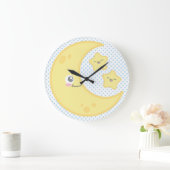 Kawaii Moon und Stars Wall Clock Große Wanduhr (Zuhause)