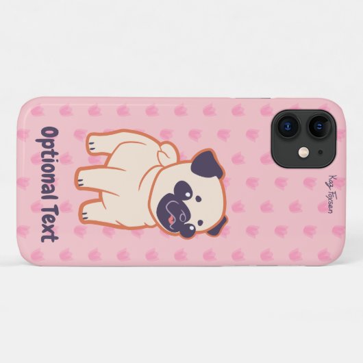 Kawaii-Mops Case-Mate iPhone Hülle (Rückseite (Horizontal))