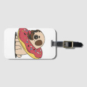 Kawaii Mops Donut Dog Niedlichen Haustier Welpe An Gepäckanhänger (Vorderseite (Horizontal))