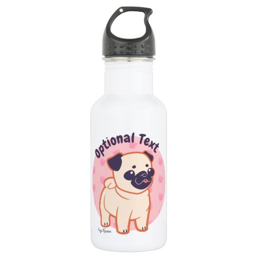 Kawaii Mops Edelstahlflasche (Vorderseite)