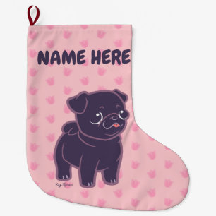 Kawaii Mops Großer Weihnachtsstrumpf